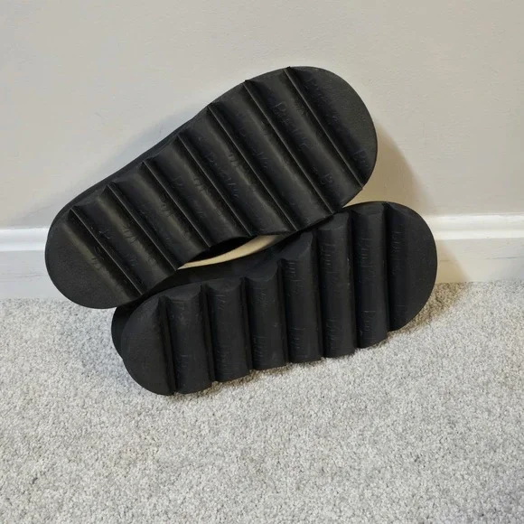 Vintage FLUEVOG Bunks Womens (9) 90s Black White Creeper Platform Rave Club - Picture 11 of 14